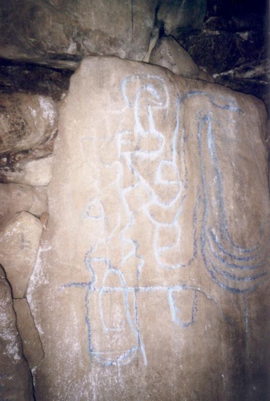 0)], via Wikimedia Commons Image: Geometric art inside chamber of megalithic tomb Location: Mane Kerioned, Brittany,