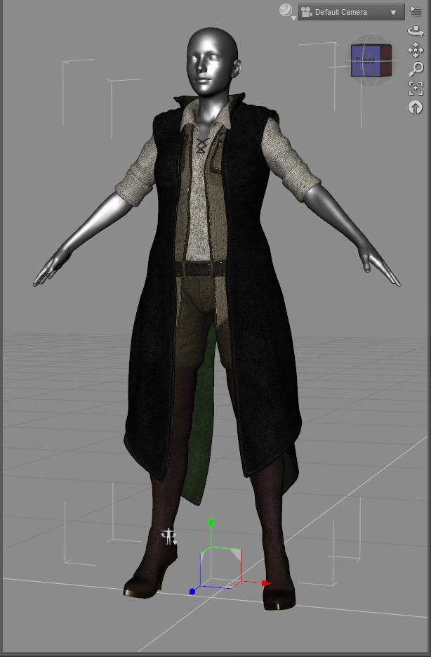 Here is the complete ensemble with coat and boots.