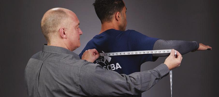 Measure from the center of the spine following a horizontal line, go over the elbow not above or below to