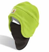 for warmth Carhartt logo sewn on front 100795-323/Brite Lime 100795-824/Brite Orange Face Mask A161 100% acrylic stretchable rib-knit fabric
