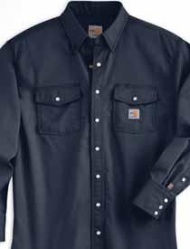 8.5 FR Snap-Front Shirt 101572 7.5-ounce, FR twill: 100% cotton 101572-250/Khaki 101572-410/Dark Navy REGULAR TALL 9.