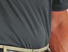 style waistband with button closure, heavy-duty brass zipper, and quarter-top front and