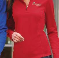 WOMEN S HALF-ZIP Front and back princess seams and slightly rounded hem. MU XS XL $31.