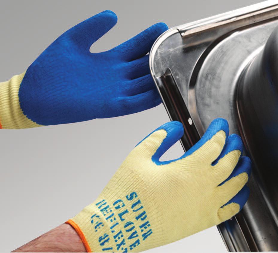 SPECIALIST - CUT RESISTANT REFLEX T PLUS Para-aramid latex coated glove. Seamless knitted para-aramid lining provides protection from slashes, cuts and sharp objects.