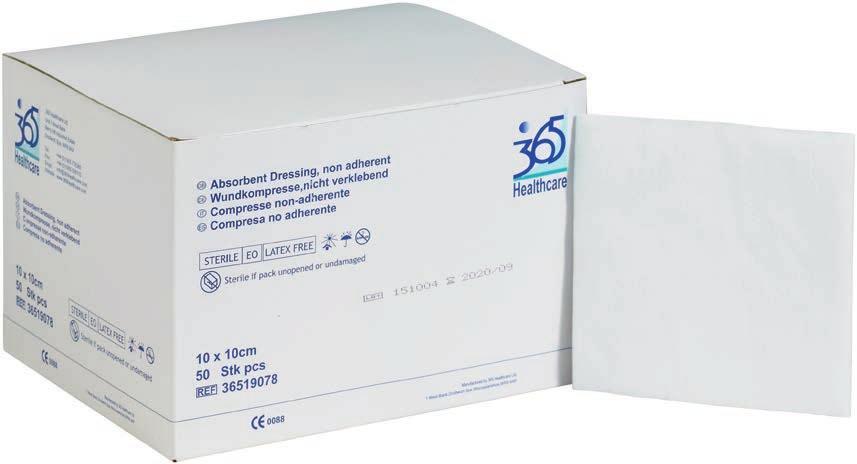 365 Non-Adherent Dressings Description A low-adherent absorbent dressing used for the management of a wide variety of light to moderately exuding wounds including clean sutured wounds, abrasions,