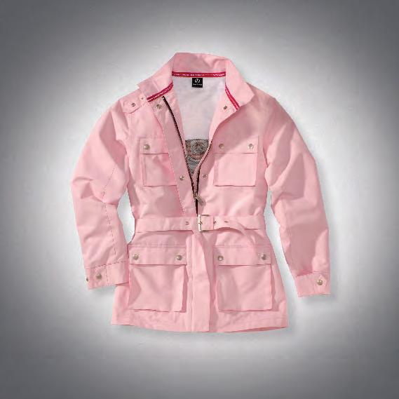 >> JACKET Belted ladies jacket made of 100% polyester with removable