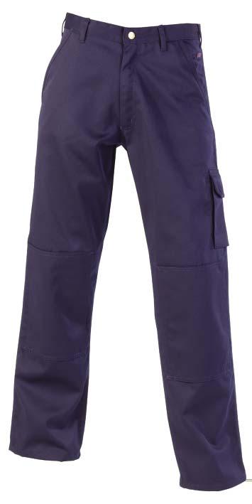 Mascot Workwear Navy Mascot Grafton Heavyweight Work Trousers Polyester/Cotton - 310 gsm Triple stitched seams Two side pockets, Two back pockets Rule pocket, Thigh pocket Also available in: Black
