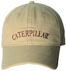 99 ea Khaki Cat Classic Black Baseball Cap 100% Cotton twill CAT logo on front CAT