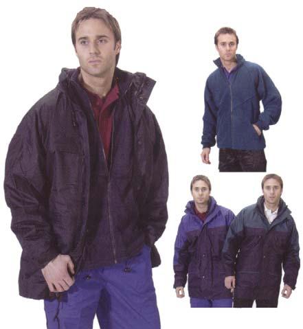 Outdoor Clothing Antarctic 3 in 1 Jacket with Detachable Fleece Lining Outer Polyester with PU coating on reverse side Detachable heavyweight anti pill fleece Fully taped seams Concealed hood Two-way