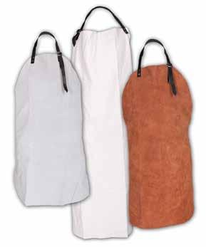 Welding apron Weldsafe Weldsafe welding apron made of white/grey super grain leather 1.7 mm. With adjustable neck and waist straps. Aprons are available in various sizes and qualtities.