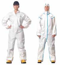 RSG Comfort Workwear RSG Comfort Workwear Non AS: Lightweigt polypropylene - Limited use coverall for dust and liquid splash protection - CE Class 5/6 - non anti static - elastic cuffs - white.