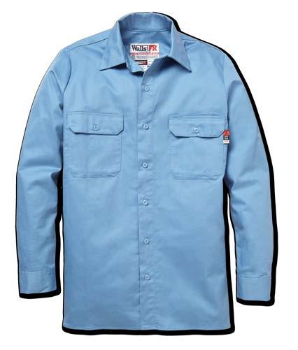 6 SIZE CODE: D Light Blue Navy BUTTON-DOWN CHAMBRAY WORK SHIRT Button-down collar Back yoke Adjustable button cuff closure Sewn-on front placket with