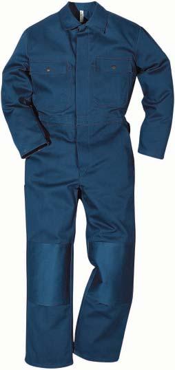 INDUSTRIAL WORKWEAR Coverall 304W23A Metal buttons in front with fl ap / Chest pockets / Sleeve pocket / Oblique pockets with through access / Rear pockets / Folding rule pocket / Knee pockets /