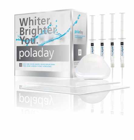 poladay & polanight LEGAL Medical Devices greater than 6% hydrogen peroxide From 15 minutes once per day, the Pola brightening range of medical device products are the fastest tray systems.