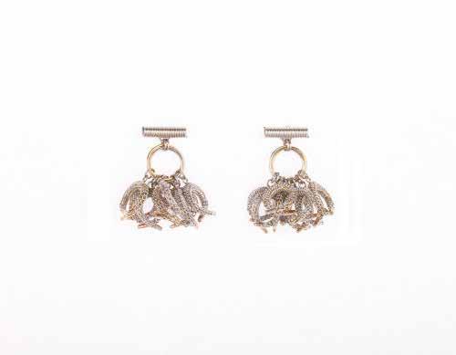 Earrings, 1998 18ct white & 18ct yellow gold, 2.