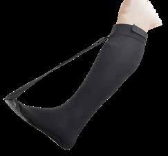 Faster Soft, sock-like foot covering with adjustable strap that keeps your