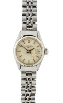 26 LADY S ROLEX OYSTER PERPETUAL DATE WRISTWATCH circa 1979; reference #6917; case #5887447; movement #292386; 28 jewel cal.