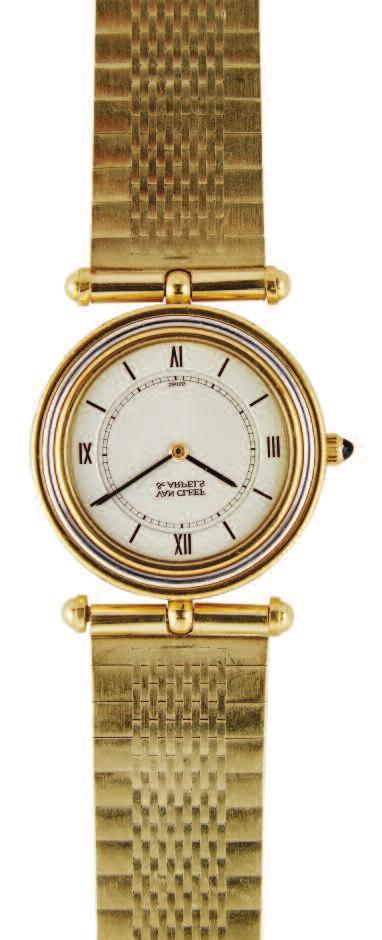 strap with a sapphire crown, and 18k yellow gold bezel and trim $1,200 1,600 33 VAN CLEEF & ARPELS WRISTWATCH reference