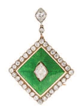 ); decorated with small marquis cut sapphires, emeralds and rubies; and completed with a platinum clasp set with 10 small brilliant cut diamonds length 16" 40.6 cm.