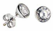 2157 59,00 White rhodium over 925 sterling silver, with white cubic zirconia accents, Ring sizes: British M