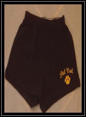 screened Del Val and paw print on left leg Options: Spiral Navy Or Spiral Gold $14 REDUCED