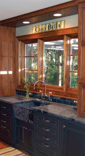 consistent, dark look. Use and time will bring the sinks appearance to the traditional soapstone look.