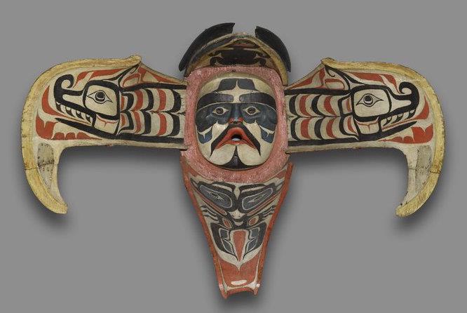 Namgis artist (of the Kwakwaka wakw), Thunderbird Mask open, 19th c.