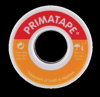 Comprehensive wound management Tapes PRIMATAPE Universal Tape A universal zinc oxide tape, suitable for securing dressings, particularly on joints and contoured parts of the body.