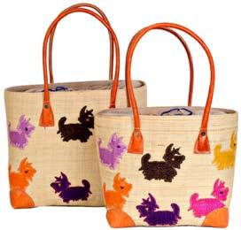 M59 These raffia baskets will appeal to any dog lover.