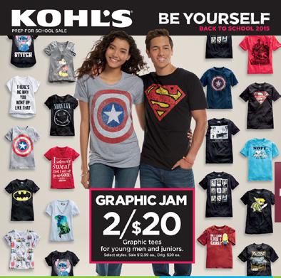 activewear, tees and sneakers in the boys section. BACK TO SCHOOL The Sears back-to-school promo features discounted items for kids and juniors.