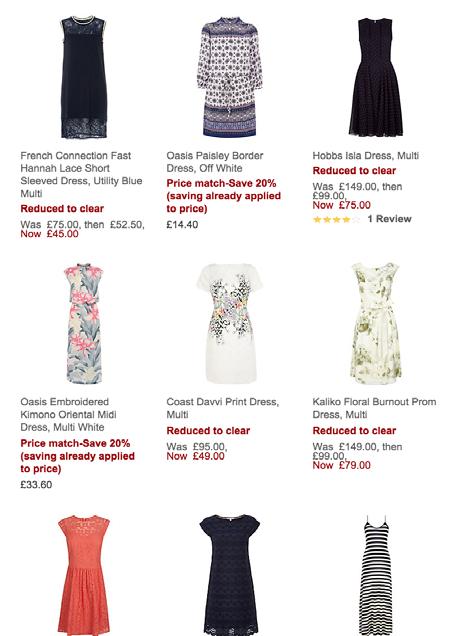 NEW SUMMER MARKDOWNS John Lewis started its womenswear summer markdowns with reductions of up to 70%.