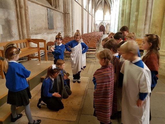 Our Roman trip On the 18 th of January we went to St. Albans cathedral to learn about the Romans. It was really fun, first we did some role play, we acted out the story of St. Alban. Zane and I were Roman legionaries.