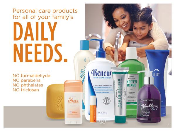 Hand wash, body wash, lotions, dental care, hair care, an acne treatment system, and an entire line of the world s finest essential oils all designed to improve your wellness and all at the