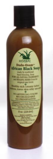 Dudu-Osum Oil Moisturizer This natural treatment is enriched with shea butter and jojoba oil to soothe and heal hair, scalp, skin and nails. 8 oz. Made in Nigeria. M-S119 $3.95 each or $39.