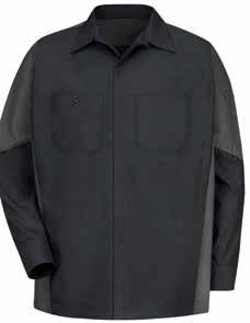 WORK SHIRTS SY10BC SY20CR CREW SHIRT New industrial-friendly ripstop fabric Soil release Moisture management Great color retention Concealed, no-scratch, button-front placket Straight hem for