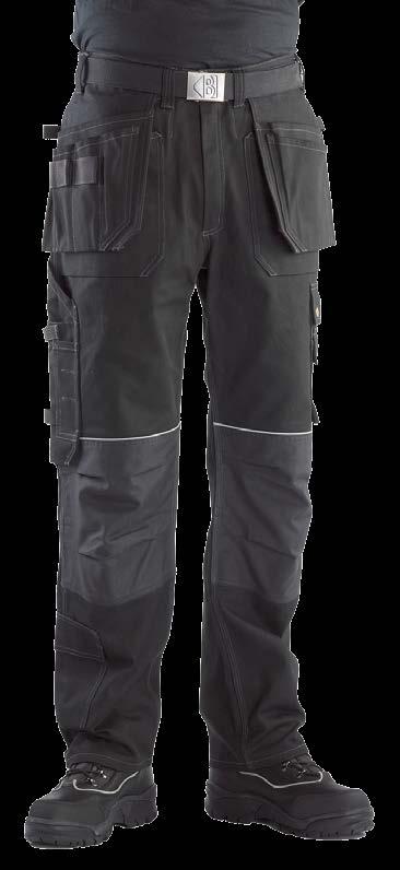 00 (+ VAT) BX001 Multi-Pocket Trousers Available in Black only Waist: 30in/76cm to 42in/108cm