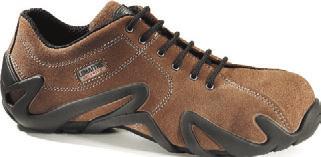 LEMAITRE BY GIFFARD NEWTON 6115 Funky safety trainer, Brown Water resistant suede, 3D textile lining.