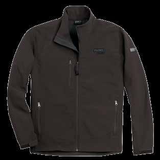 Motion Jacket Water-resistant, breathable three-layer bonded softshell combines four-way stretch, 95% polyester/5% spandex and soft