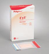 No tape or secondary dressing is required. The exclusive, patented tab system on PolyMem urethane island dressings allows easy application while maintaining sterility of the membrane. Latex free.