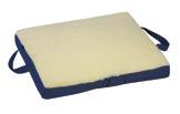 95 Waffle Foam/Gel Seat Cushion Effective decubitus care with maximum weight distribution and stability Gel insert is laminated between layers of waffle and rigid foam Waffle-cut foam reduces heat