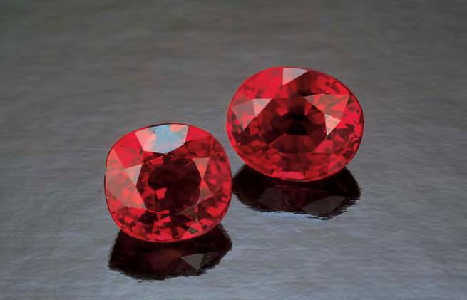 Figure 2. The discovery of new gem localities presents constant challenges for the gemologist. These two rubies (2.
