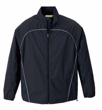 Stadium Jacket W/Reflective co-friendly jacket is water and wind resistant. Reflective piping on front and back for visibility.