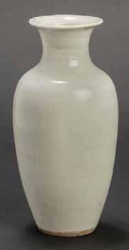 China, Qing dynasty Baluster shaped vase with an attractive, typically uneven, white dehua glaze.