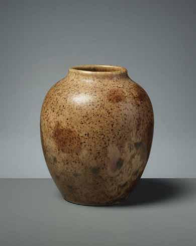 48 A SMALL CHINESE GLAZED CERAMIC VASE Glazed ceramic. China, late Qing or later This vessel features an unusually lively glaze.