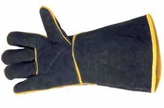 High heat and smelter applications G501300 Gauntlet black & gold lined 40cm leather L G501320 Gauntlet premium red