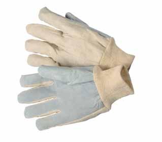 LEATHER & COTTON GENERAL PURPOSE WORK 4 Candy Stripe economy glove 3 piece split