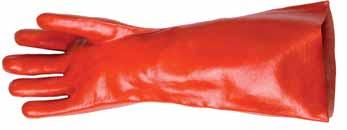 PVC COATING CHEMICAL RESISTANCE 7 Single Dipped red PVC glove