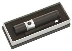 aluminium torch has three LED lights and comes in a smart 2 part black box.
