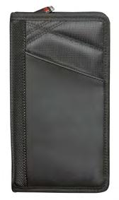 contrasted with black PU and Nylon materials this Passport Wallet is your
