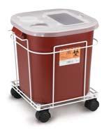 8790 Cart w/locking Casters for 8705 & 8716 13 1 /4 x 12 1 /2 x 15 1 /4 1 Non-Stackable Sharps Containers Translucent models also feature: Wrap around window view label provides quick visualization